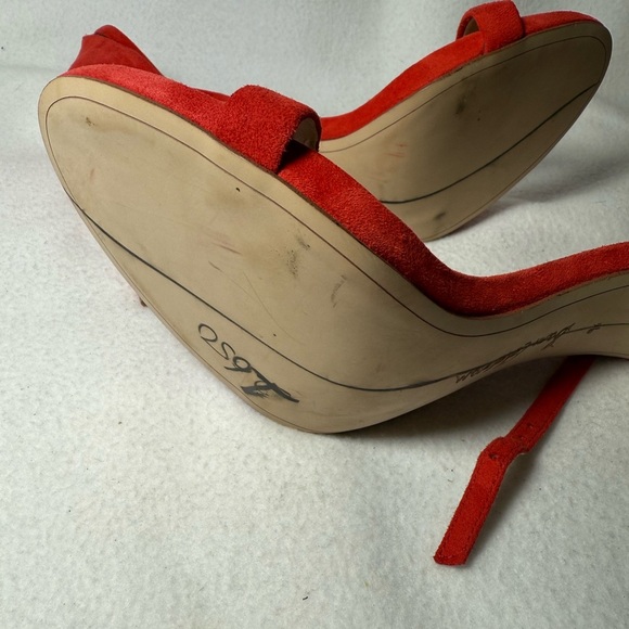 Sam Edelman Arielle Red Heeled Sandals - Picture 7 of 8
